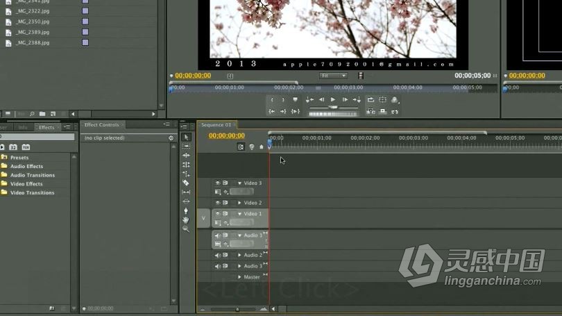 PR剪辑Premiere基础剪辑中文视频教程10讲  灵感中国社区 www.lingganchina.com