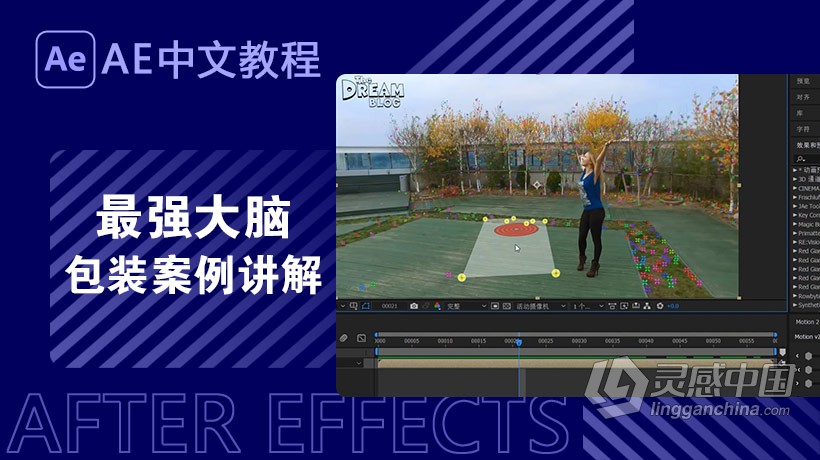 AE教程 最强大脑包装案例讲解/AE+C4D中文视频教程  灵感中国网 www.lingganchina.com