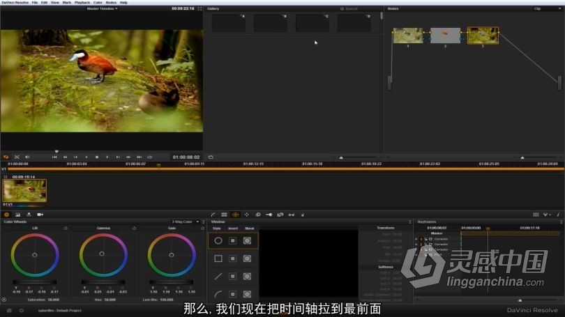 达芬奇教程 达芬奇DaVinci Resolve第三季高级实例实战调色视频教程 中文字幕  灵感中国网 www.lingganchina.com