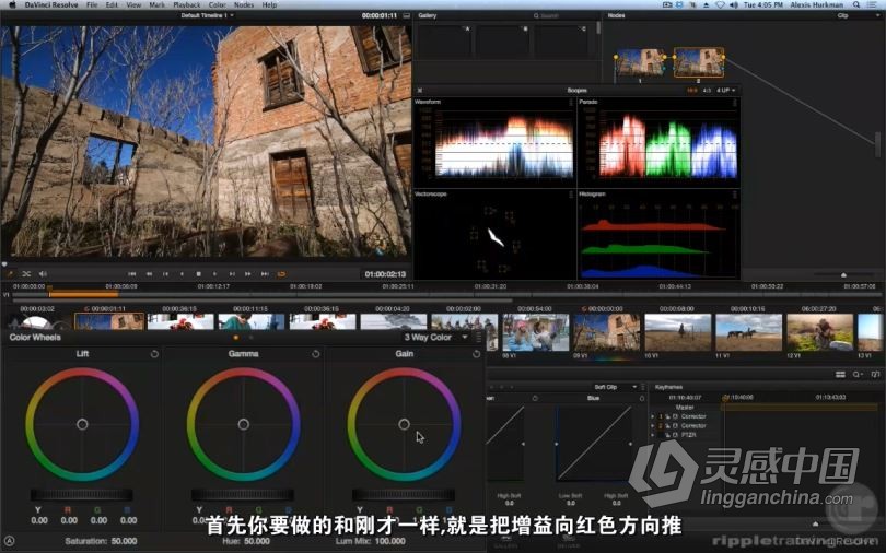 达芬奇教程 达芬奇DaVinci Resolve第四季高级创意调色视频教程 中文字幕  灵感中国网 www.lingganchina.com
