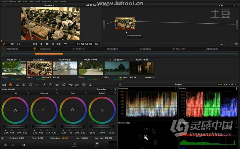 达芬奇教程 阿庆达芬奇DaVinci Resolve菜鸟宝典达芬奇调色中文教程  灵感中国社区 www.lingganchina.com