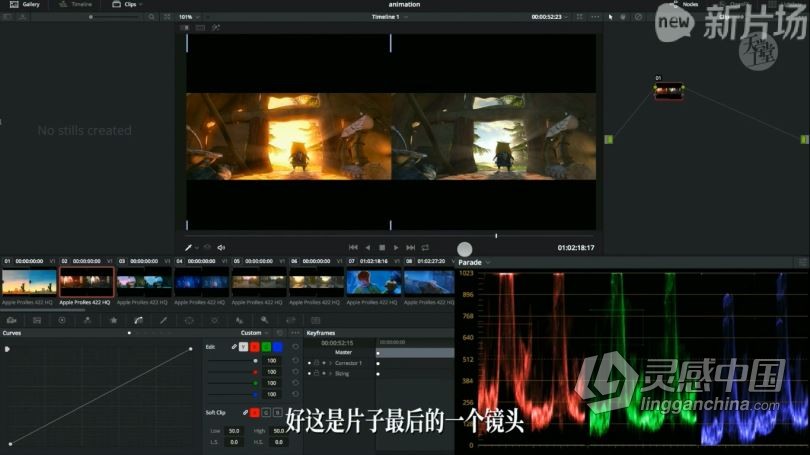 达芬奇教程 达芬奇电影工业级调色调光系统学习高级中文教程  灵感中国网 www.lingganchina.com