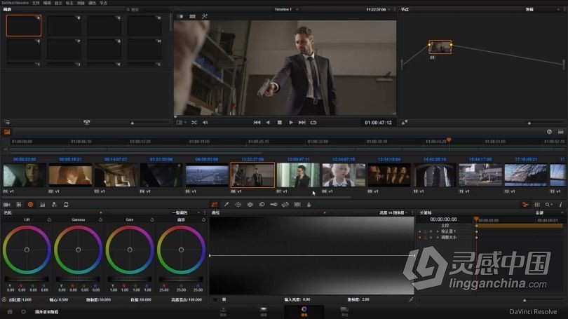 达芬奇教程 达芬奇基础入门中文教程Davinci Resolve 11中文视频教程  灵感中国网 www.lingganchina.com