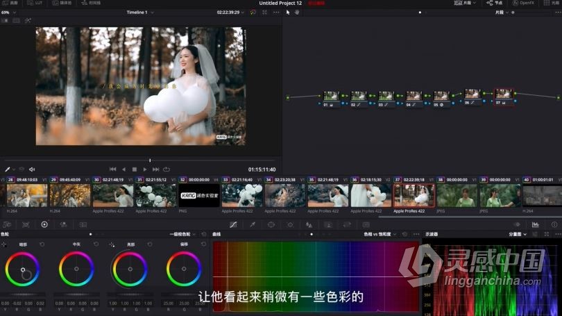 达芬奇教程 达芬奇电影MV铁锈暗金调色思路中文教程 附视频素材+Lut预设  灵感中国网 www.lingganchina.com