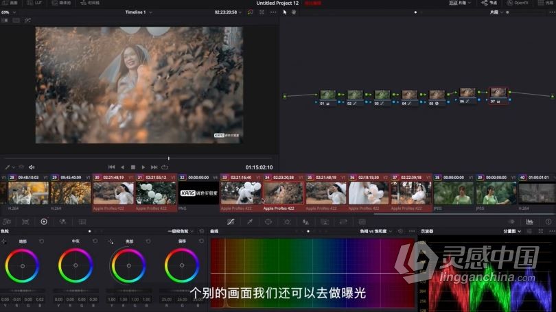 达芬奇教程 达芬奇电影MV铁锈暗金调色思路中文教程 附视频素材+Lut预设  灵感中国网 www.lingganchina.com