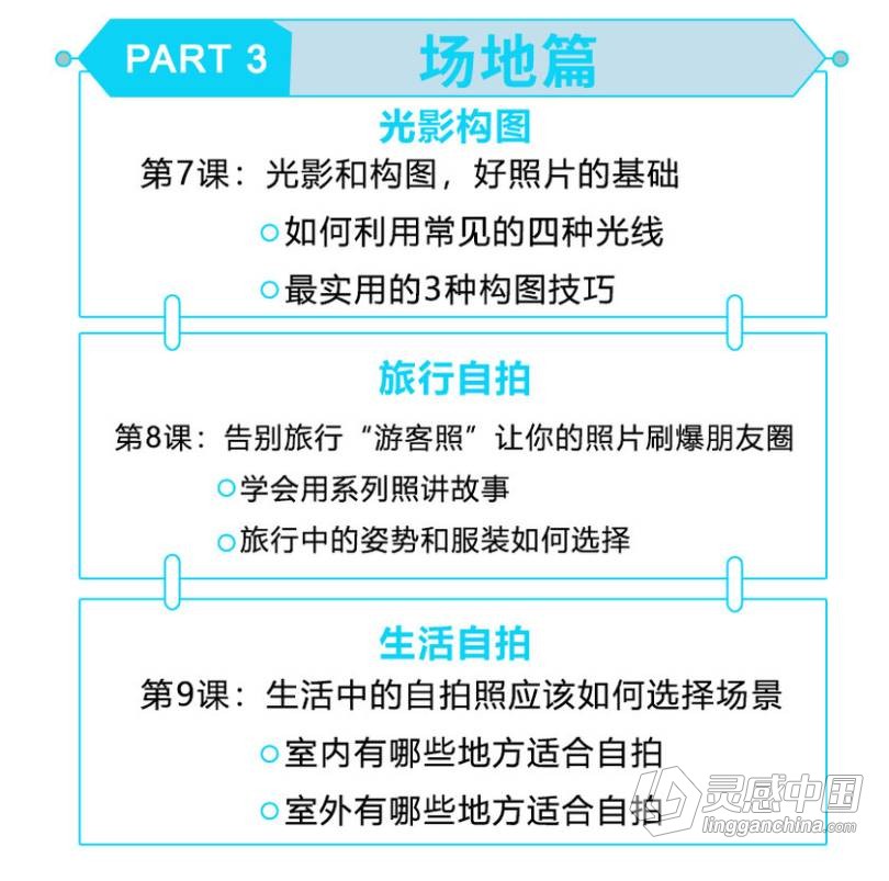 摄影教程 手机自拍教程13堂手机自拍摄影课中文教程,找到秘诀,张张都是艺术照  灵感中国网 www.lingganchina.com