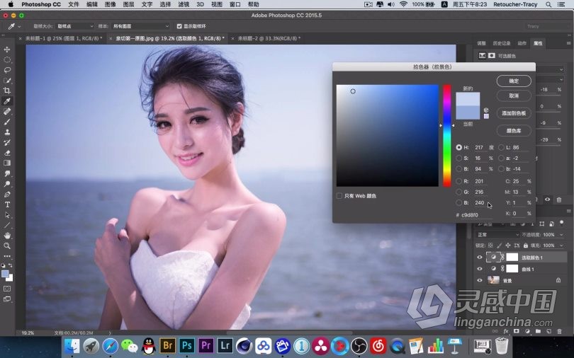 PS教程 Tracy摄影后期商业人像修图提高班网络私教中文教程  灵感中国网 www.lingganchina.com