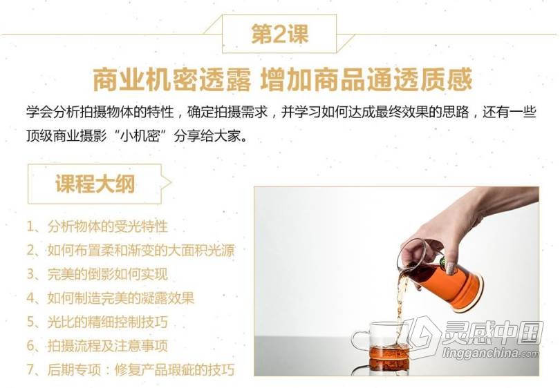 摄影教程 闪光灯商业案例实战详解特训班中文视频教程  灵感中国网 www.lingganchina.com
