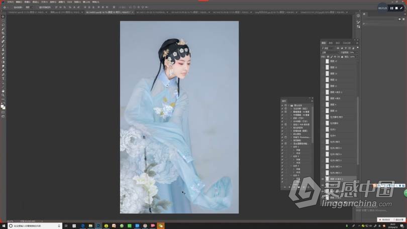 PS教程 麦子摄影后期商业人像PS古风工笔画修图调色中文教程  灵感中国社区 www.lingganchina.com