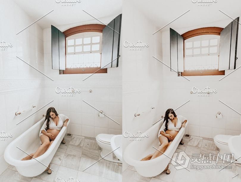 简约裸色居家人像Lightroom预设手机APP调色滤镜 Lightroom Minimalistic Nude  灵感中国网 www.lingganchina.com