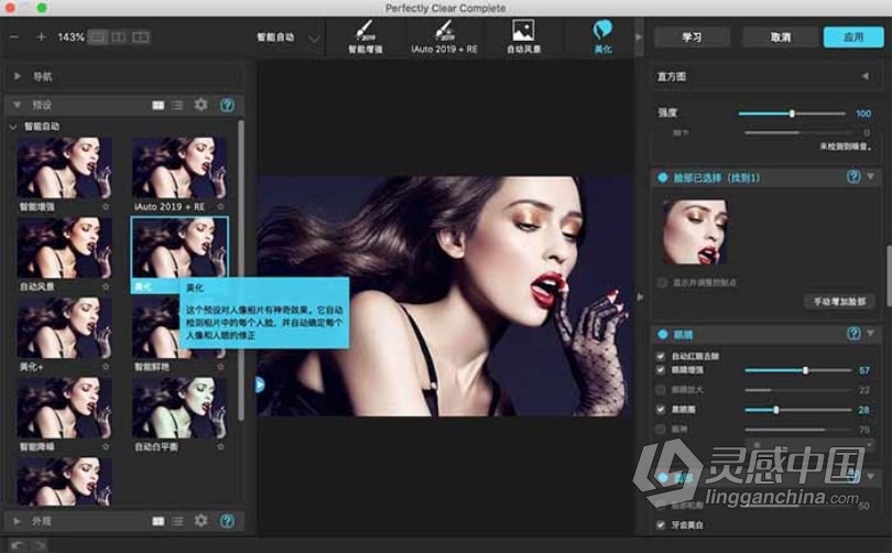 一键智能清晰插件Perfectly Clear Complete for mac 3.11.3.1939中文版  灵感中国网 www.lingganchina.com