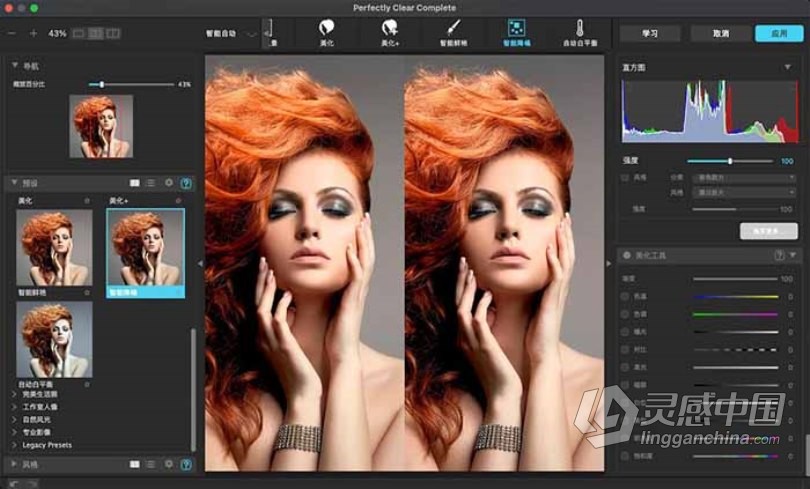 一键智能清晰插件Perfectly Clear Complete for mac 3.11.3.1939中文版  灵感中国网 www.lingganchina.com