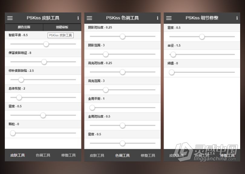 PS高效人像磨皮润肤插件滤镜 PSKiss PixelGear中文汉化版 支持PS 2021  灵感中国网 www.lingganchina.com