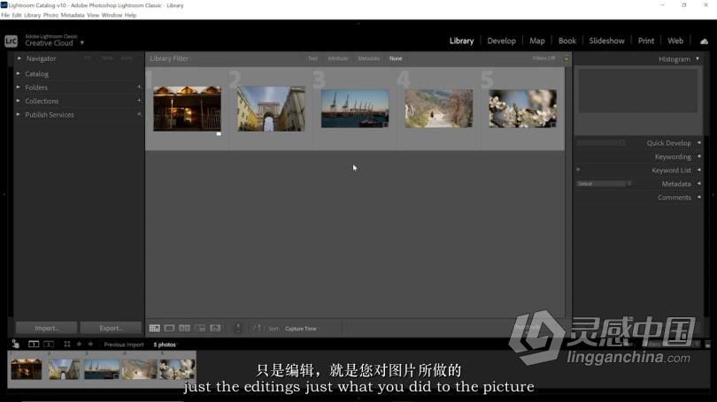 Lightroom Classic CC大师班-完整照片编辑课程-中英字幕  灵感中国网 www.lingganchina.com