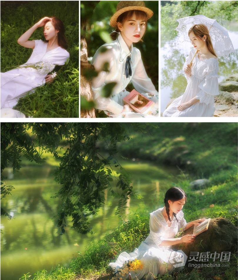 摄影师半梦爱复古唯美人像写真摄影前后期网络班课程完整版 附素材和预设  灵感中国网 www.lingganchina.com