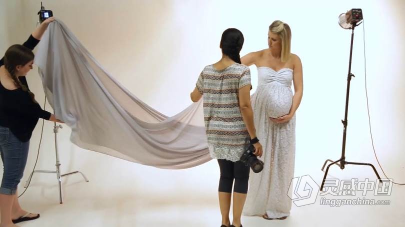 摄影教程 魅力慈爱孕妇照写真摄影及后期调色修饰处理技巧视频教程  灵感中国网 www.lingganchina.com