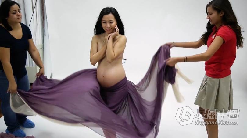 摄影教程 魅力慈爱孕妇照写真摄影及后期调色修饰处理技巧视频教程  灵感中国网 www.lingganchina.com