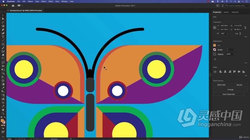 AI教程 Illustrator CC2021基本图形设计培训视频教程  灵感中国网 www.lingganchina.com