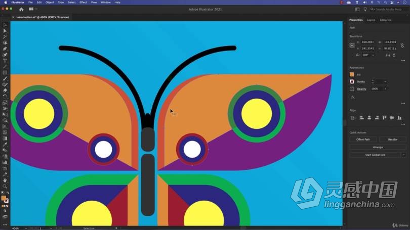 AI教程 Illustrator CC2021基本图形设计培训视频教程  灵感中国社区 www.lingganchina.com