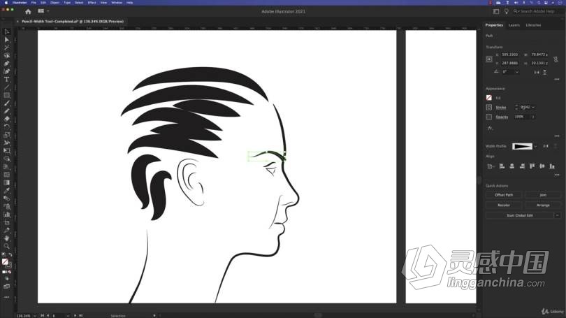 AI教程 Illustrator CC2021基本图形设计培训视频教程  灵感中国网 www.lingganchina.com