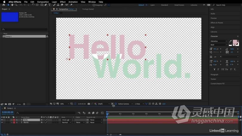 AE教程 Adobe Creative Cloud创意云用户快速入门AE技术训练视频教程  灵感中国网 www.lingganchina.com