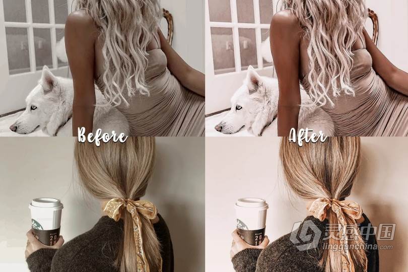 通透明亮金发女郎人像Lightroom预设 True Blonde – Lightroom Presets  灵感中国网 www.lingganchina.com