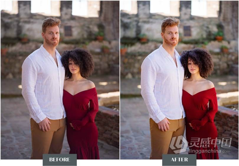LR预设 科迪和奥斯汀婚礼人像清新通透胶片风格LR预设 Goodlight Presets pack3 Color  灵感中国网 www.lingganchina.com