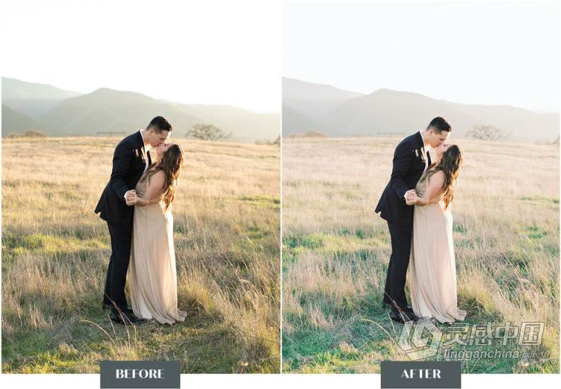 LR预设 科迪和奥斯汀婚礼人像清新通透胶片风格LR预设 Goodlight Presets pack3 Color  灵感中国网 www.lingganchina.com