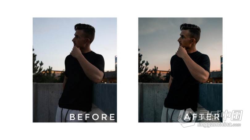 LR预设 喜怒无常的蓝绿色风光人像照片增强LR预设 DD Lr Moody Teal &amp; Orange Preset Pack  灵感中国网 www.lingganchina.com