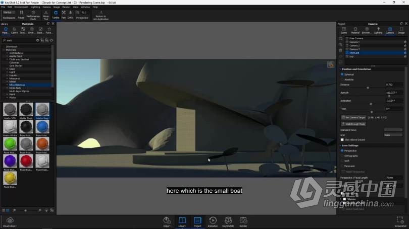 ZBrush教程 Zbrush概念艺术环境从3D构建到2D绘制视频教程  灵感中国网 www.lingganchina.com