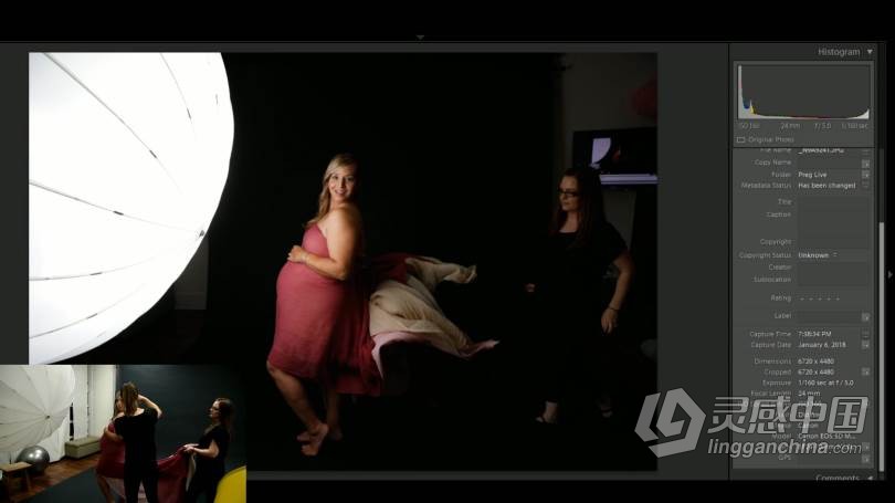 摄影师Lindsay Adler妊娠孕妇怀孕女人肖像艺术摄影指南视频教程  灵感中国网 www.lingganchina.com