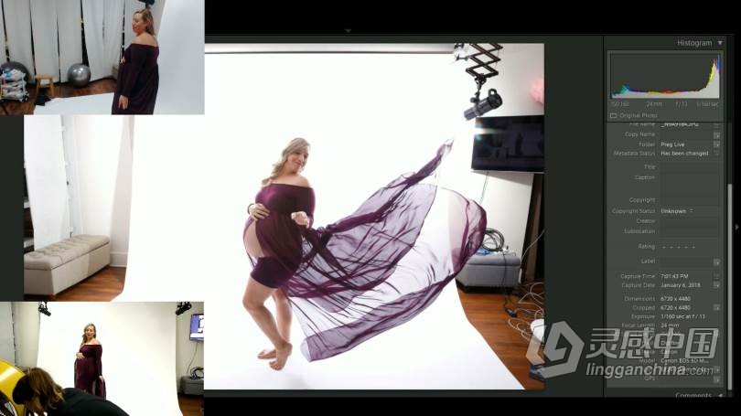 摄影师Lindsay Adler妊娠孕妇怀孕女人肖像艺术摄影指南视频教程  灵感中国网 www.lingganchina.com