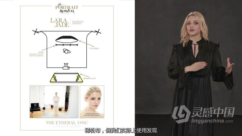 The Portrait Masters肖像大师班Lara Jade时尚人像摄影照明布光视频教程 中文字幕  灵感中国网 www.lingganchina.com