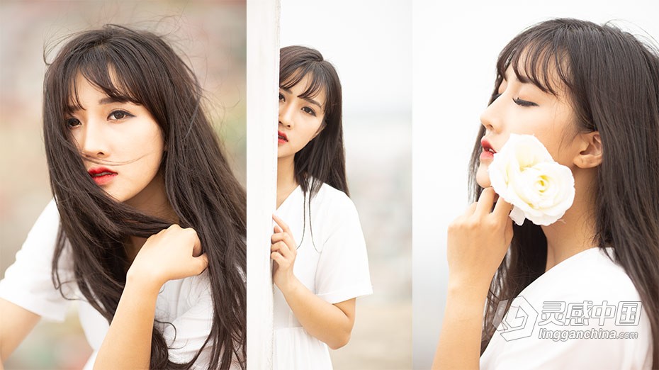 10张RAW原片天台女孩人像摄影佳能CR2修图RAW原片素材  灵感中国网 www.lingganchina.com