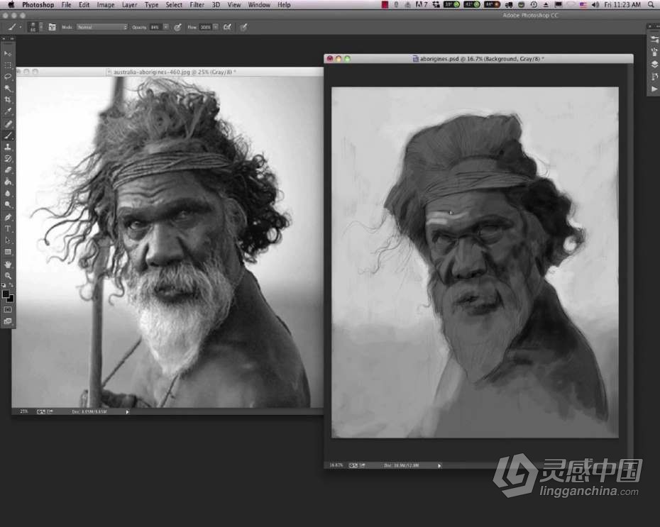 绘画教程 写实人脸素描画法步骤入门详细绘画教程  灵感中国网 www.lingganchina.com