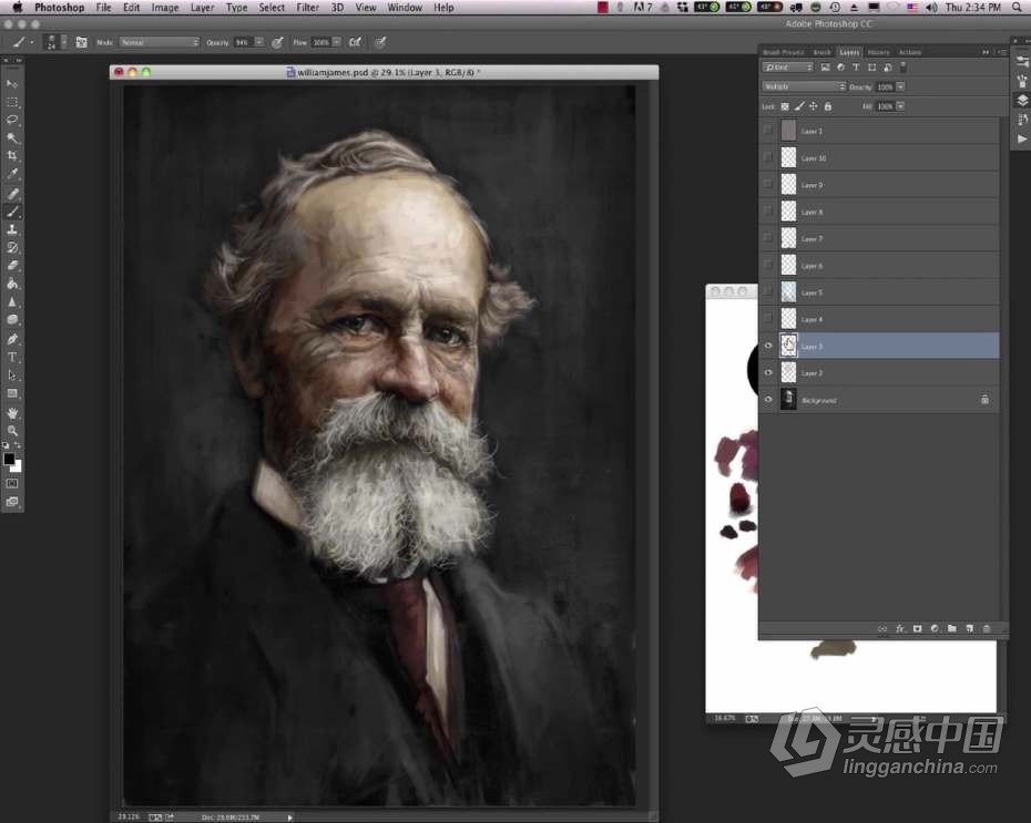 绘画教程 写实人脸素描画法步骤入门详细绘画教程  灵感中国网 www.lingganchina.com