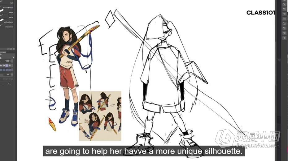 绘画教程 漫画角色动作造型设计艺术绘画大师级教程  灵感中国网 www.lingganchina.com