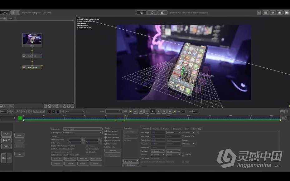 AE教程 AE与C4D手机与变脸影视特效实例制作教程  灵感中国网 www.lingganchina.com