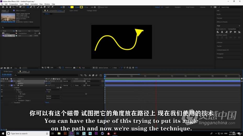 AE教程 AE影视特效从入门到精通技术训练教程 中文字幕  灵感中国网 www.lingganchina.com