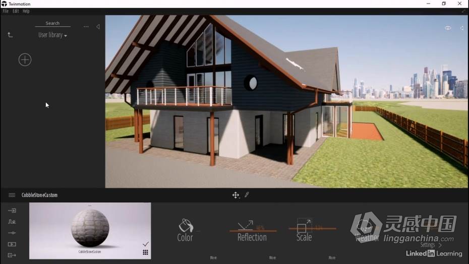 3dsmax教程 Twinmotion与3dsmax逼真建筑可视化工作流程教程  灵感中国网 www.lingganchina.com