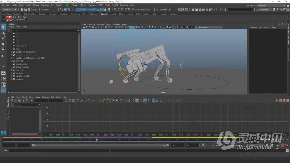 Maya教程 Maya 2020全面核心技能工作流程训练教程  灵感中国网 www.lingganchina.com