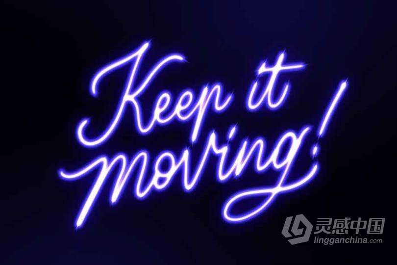 30多个Procreate霓虹笔刷Procreate Neon Brushes画笔下载  灵感中国网 www.lingganchina.com