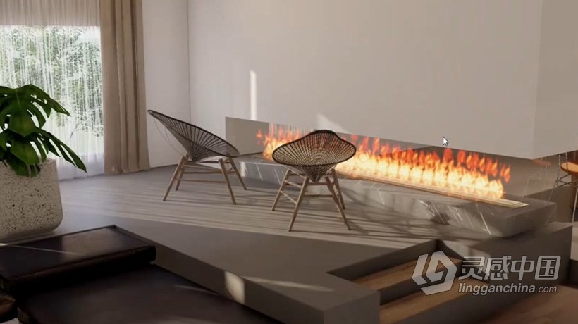 Lumion教程 Lumion逼真室内设计渲染实例制作视频教程 中文字幕  灵感中国网 www.lingganchina.com