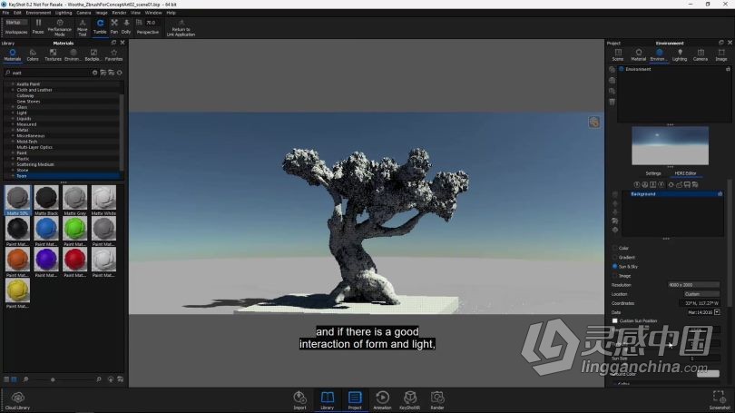 Zbrush教程 Zbrush概念艺术环境从3D构建到2D绘制视频教程  灵感中国网 www.lingganchina.com