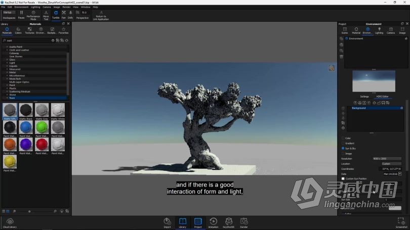 Zbrush教程 Zbrush概念艺术环境从3D构建到2D绘制视频教程  灵感中国社区 www.lingganchina.com