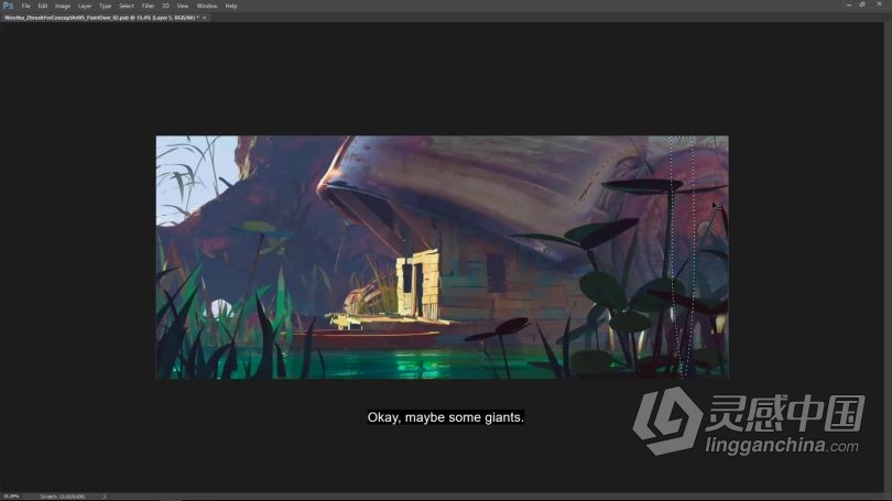 Zbrush教程 Zbrush概念艺术环境从3D构建到2D绘制视频教程  灵感中国网 www.lingganchina.com