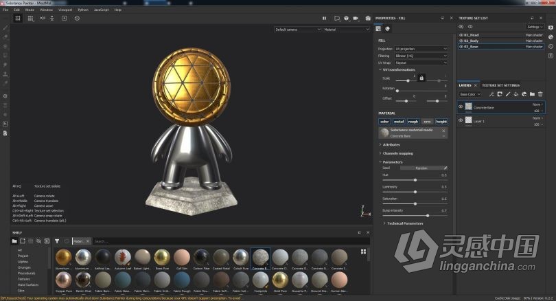 次时代纹理贴图3D绘制软件 Substance Painter 2021 v7.1.1中文/英文WIN破解版下载  灵感中国社区 www.lingganchina.com