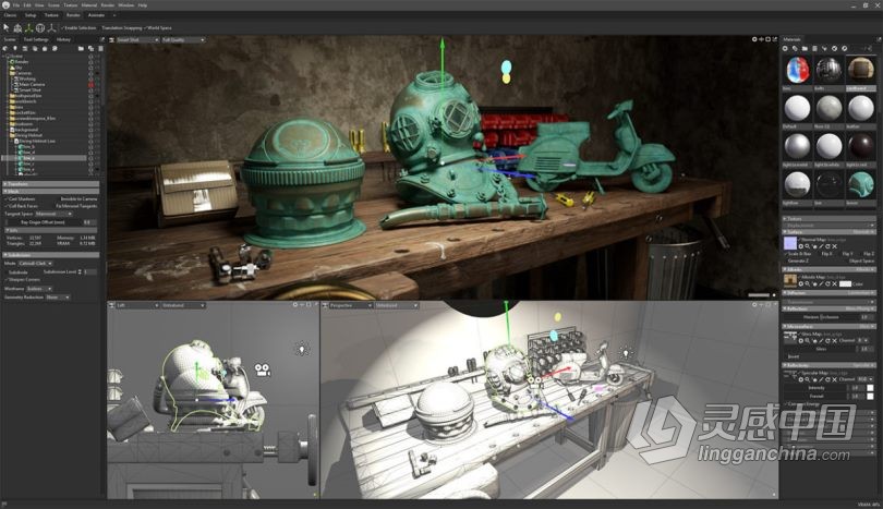 八猴三维场景实时渲染软件 Marmoset Toolbag V4.0.2 MAC破解版下载  灵感中国网 www.lingganchina.com