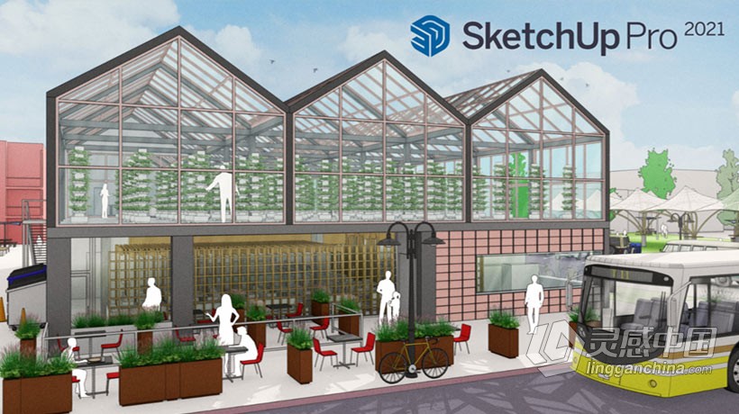 SU 2021草图大师 SketchUp Pro 2021 v21.1.279 中文/英文 Win破解版下载  灵感中国网 www.lingganchina.com
