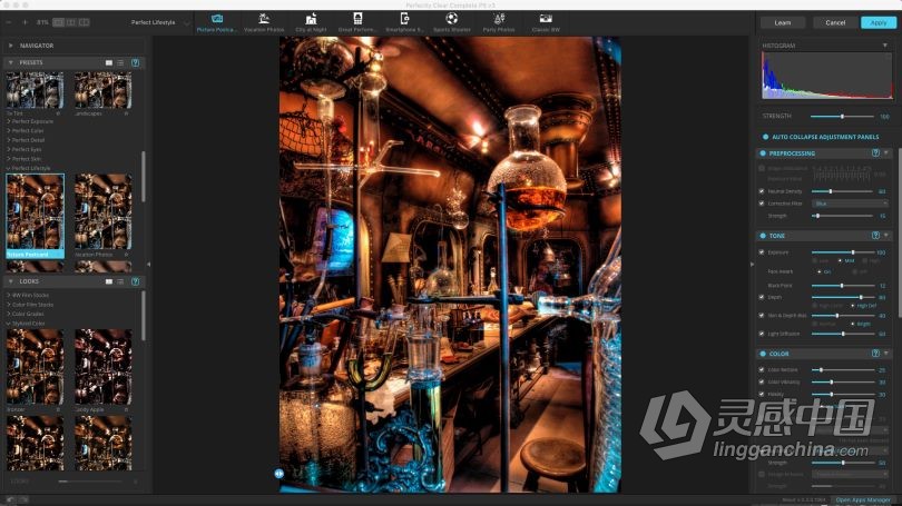 一键智能清晰磨皮滤镜插件Athentech Perfectly Clear Complete 3.8 for mac  灵感中国网 www.lingganchina.com